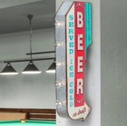 Beer On Draft Metal Led Sign Vintage Room Marquee Cave Home Man Ice Cold Bar Tap