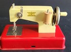 Casige Toy Sewing Machine Western Germany Vintage 1945-52 Cream   Red W  Box