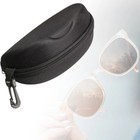 2-pack Sunglasses Hard Case Eye Glasses Black Clam Shell Zipper With Hook