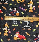 Disney Halloween Fabric Mickey friends Pattern Cotton Quilt Material  35    X 42   