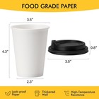 Disposable Paper Coffee Cups With Lids Leak Proof To Go Drinkware Supplies