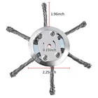 Universal Trimmer Head Grass Tools Steel Wire Wheel Garden Weed Brush Lawn Mower