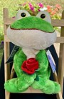 Russ Berrie Frog Plush Green Velvet Rose Shining Stars 2006 Sealed Code Nwt Vtg