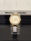 Michael Kors Mk6313 Parker 39mm Mk Logo Dial Two-tone Stainless Women s Watch