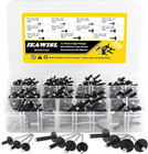 400pcs Black Pop Rivets Assortment Kit  8 Sae Sizes Aluminum Rivets  1 8  3 16  