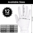 24 Counts Moisturizing Gloves Overnight With Elastic Band  White