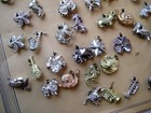 Vtg Metallic Plastic Gumball Charm Store Display W  100 Eppy Charms Card As Is