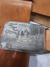 Vintage   Antique Wells Fargo Railroad Leather Gun Holster Buckle Belt Western