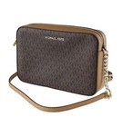 Michael Kors Jet Set Item Large East West Crossbody Chain Handbag Clutch Brown