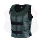 Hl14945 Women Bullet Proof Style Leather Motorcycle Vest-bikers Club