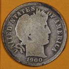1900 O - Liberty Head  barber  Silver Dime 10   - G - Good