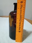 Antique 9  Amber Glass Apothecary Bottle