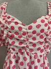 Shein X Hello Kitty   Friends Puff Sleeve Ruched Bust Polka Dot Dress Large
