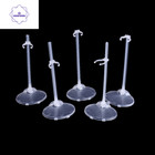 5pcs Doll Stand Display Holder For Barbie Dolls Toy Model Clear Translucent