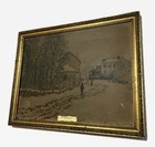 Monet    snow At Argenteuil    Vintage Framed Art Print C 1930   60    