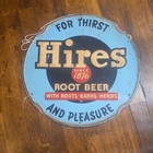 Hires Root Beer Round Metal Soda Sign  for Thirst And Pleasure 