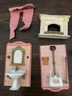 Vintage 1989 Geobra Playmobil Victorian Dollhouse Furniture Cabinet Beds  1858