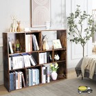 6 9 Cube Bookcase Shelving Wood Bookshelf W adjustable Shelves Storage Organizer