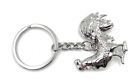 Rooster Chickens Strutting Silver Keychain Pendant