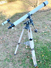 Vintage Monolux 4380 D 60mm F 910mm Astronomical Telescope Mount   Wooden Tripod