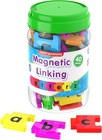Magnetic Linking Letters Set 40 Lowercase Abc Magnets Fridge For Toddlers Kids