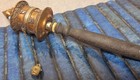 Vintage Tibetan Buddhist Handheld Prayer Wheel Brass Mani Wheel W  Mantra Scroll