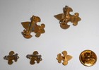 5 Vintage Boy Scouts Of America Pins Boy   Eagle Scout Be Prepared Brass