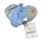 Steiff Soft Cuddly Friends Earz Ears Elephant Rattle Stuffed Animal Plush Lovey