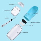 New Cibaabo Blue Travel Dog Puppy Water Bottle With Food Container - 10oz