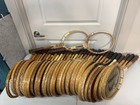 Lot Of 34 Vintage Wooden Tennis Rackets Raquets - Mixed Brands - Wear   Tear