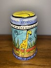 Penzo Hand Painted Giraffe water Fowl Salt Pepper Shaker - Signed    98  zimbabwe 