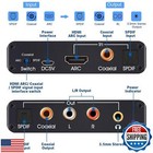 Hdmi Arc To Optical Audio Adapter 192khz Dac Digital To Analog Audio Converte