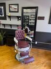 1910 Round Bottom Koken Antique Barber Chair Fully Refurbished 