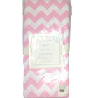 Pottery Barn Baby Crib Fitted Sheet 100  Organic Cotton Pink Chevron 26x53 New