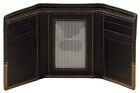 Timberland Men s Contrast Black brown Leather Tri-fold Wallet