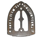 Antique Enterprise Mfg Co Philadelphia Cast Iron Sad Iron Trivet Cutout Letters