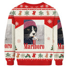 Marlboro Smoking Cat Meme Funny Christmas Ugly Sweater  Christmas