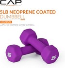 Cap Barbell Neoprene Dumbbell Weights Pairs   Sets   5 Lb Pair  Violet 