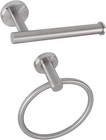 2 Pieces Bathroom Hardware Accessories  Towel Ring And Toilet Paper Holder- S   