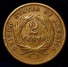 1864 2 Cent Piece Bold Xf  Features  Partial  we  Large Motto  Broadstrike Error