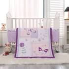 Girl Crib Bedding Set  Butterfly Baby Girl Nursery Bedding Set  Premium Purpl   