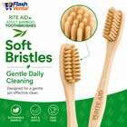 Rite Aid 4 Pack Adult Bamboo Toothbrushes Soft Bristles Eco Friendly Bpa Free