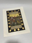 Persian Miniature Painting - Urdu Text - Handmade - Heavily Embroidered Old Art 