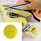 200 300 Self Adhesive Gold Embossed Foil Blank Certificate Notary Seal Sticker