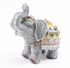 Feng Shui 4 5  Small Gray Elephant Trunk Statue Lucky Figurine Gift Home Decor 
