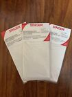 3 Pack Singer Iron-on Mending Fabric 7x16 Inch  White Cotton Nip  00097