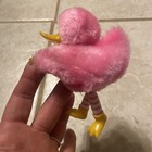 Vintage Pencil Hugger Clip-on Finger Duck Plush Stethoscope Grabber Toy Pink