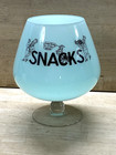 Large Brandy Sniffer Virginia Glass Snack Jar Turquoise Glass Snack Bowl Mcm
