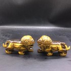 Natural Tiger s Eye Stone Quartz Crystal Carved Lion Healing Decoration 1pc