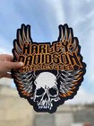 Harley Davidson Winged Skull Patch Large 11  Embroidery Patch Iron  sew On